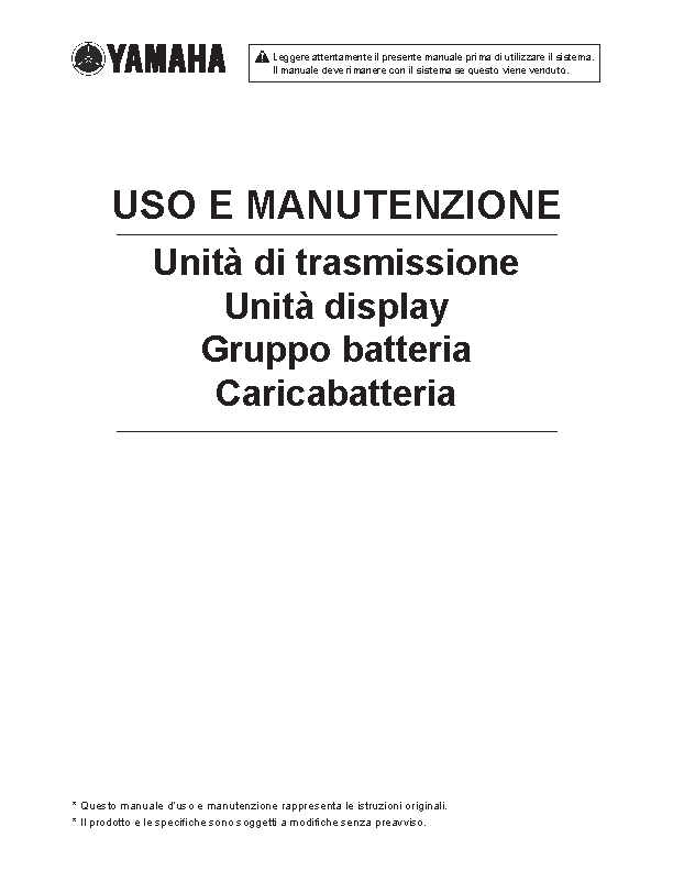 Yamaha Basic manual X2Y1_MY22_EUR_Italian